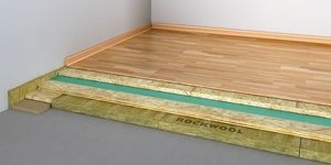 Минерална вата за звукоизолационни подови системи