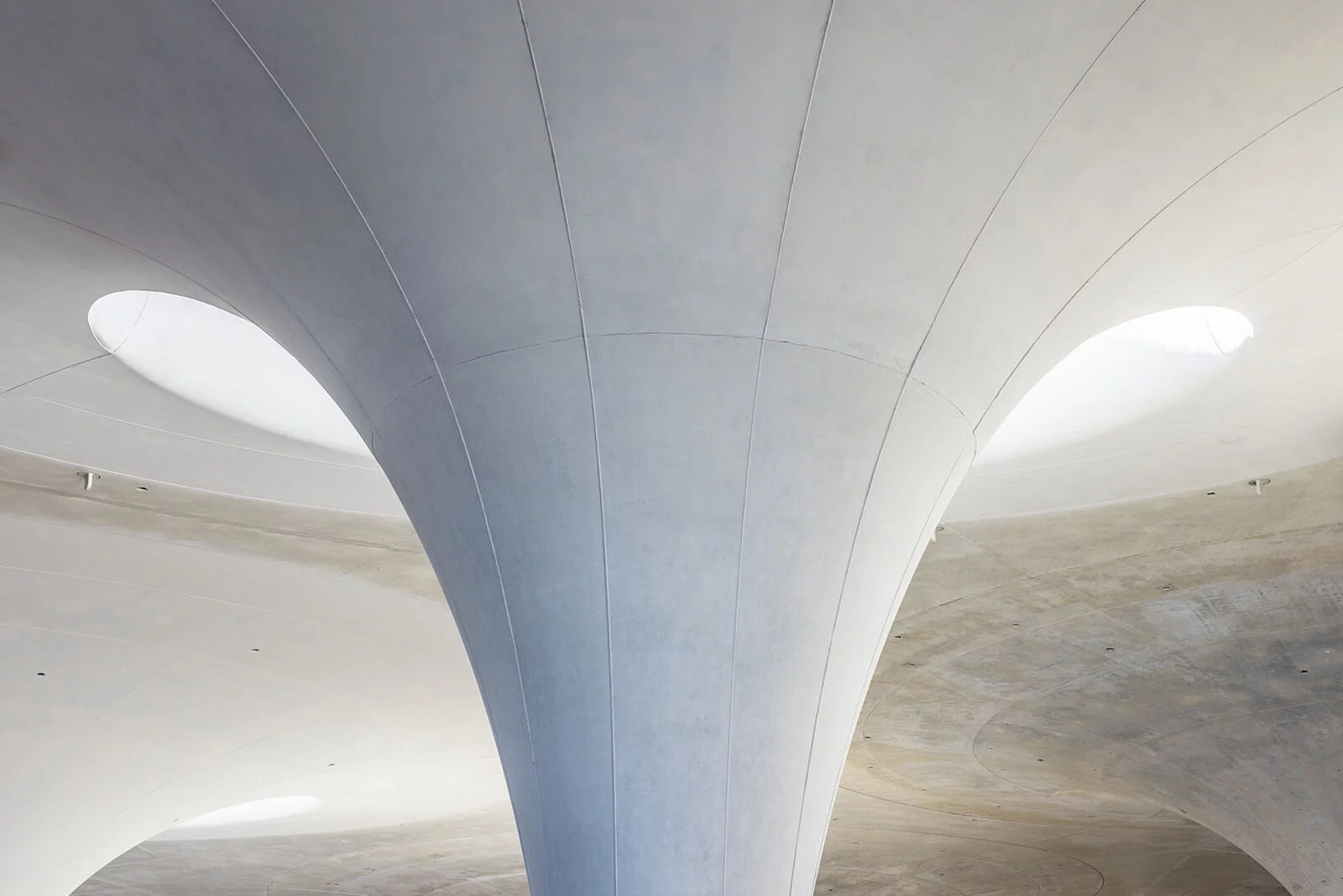 A white structure with a light on the ceilingAI-generated content may be incorrect.