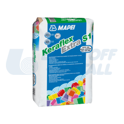 Лепило за плочки Mapei Keraflex Extra S1 бяло, торба 25 кг