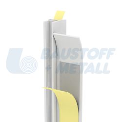 Профил PVC към дограма 6 мм с перо Протектор 37111, дължина 2.6 м, връзка на вътрешни мазилки към дограма, произведено в Германия, 1 брой 2,6 м