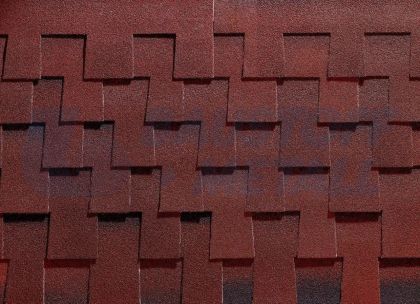 Битумни керемиди BTM Dragon Flex гъвкава SBS премиум клас, цвят червен, пакет 3 м²