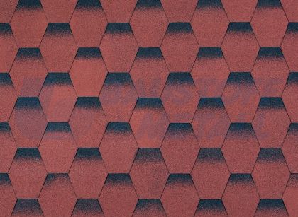 Битумни керемиди BTM Galaxy Modern, цвят червен, пакет 2,52 м²