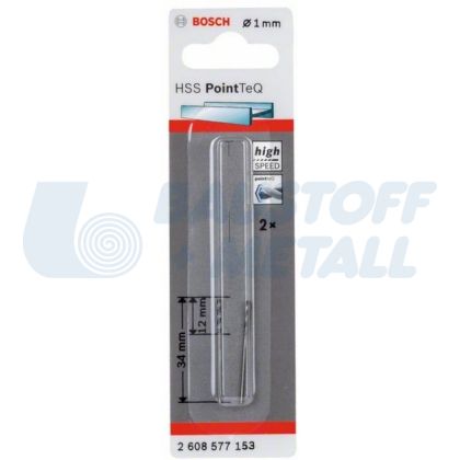Свредло за метал HSS Bosch PointTec 1.0 мм - 2 бр