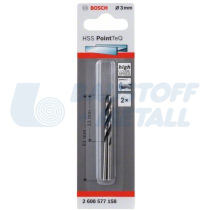 Свредло за метал HSS Bosch PointTec 3.0 мм - 2 бр