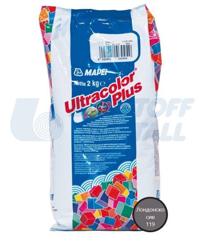 Фугираща смес Mapei Ultracolor Plus 119 лондонско сив, пакет 2 кг