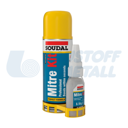 Двукомпонентно цианоакрилатно лепило + Активатор Soudal Mitre Kit 50 + 200 мл