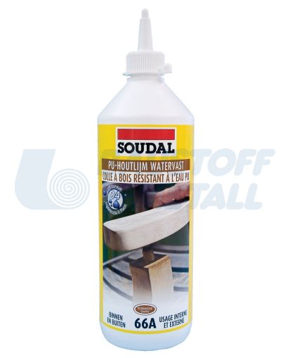 Водоустойчиво полиуретаново лепило за дърво Soudal 66А D4 750 мл