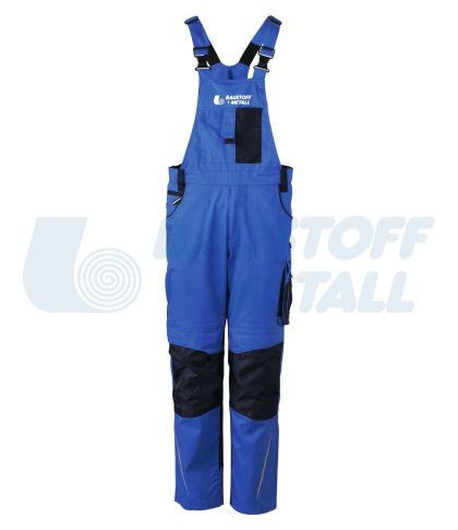 Полугащеризон James&Nicholson JN833 син N52 с лого Baustoff+Metall