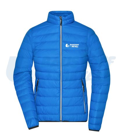 Дамско пухено яке James&Nicholson цвят син cobalt/silver JN1139 размер M