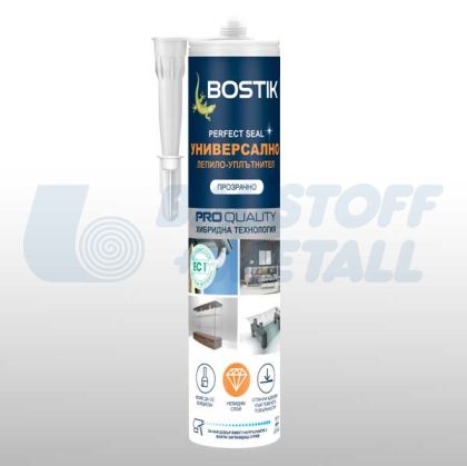 Лепило и уплътнител Bostik кристално прозрачно 290 мл