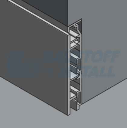 Цокълен перваз алуминиев декоративен профил JAP Е5308 3м