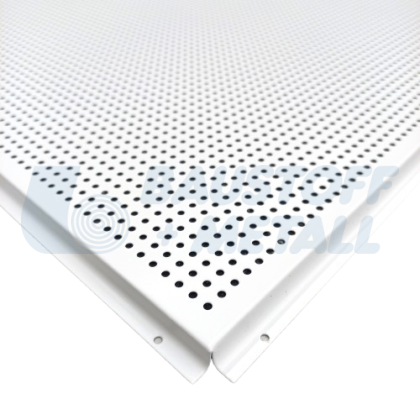 Метално пано SEPA с падащ борд Т24 цвят RAL 9016 перфорирано 600/600 мм, 1 брой