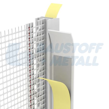 Ъгъл дограма с мрежа и перо PVC Протектор 37909, произведено в Германия, 1 брой 2.6 м