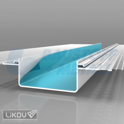 Профил PVC Likov декоративен с мрежа 50х20 мм 2,5 м, опаковка 10 бр (25 м)