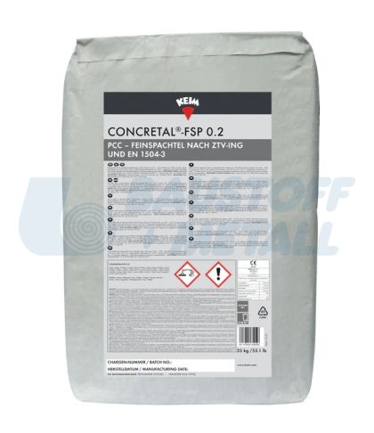 Фина шпакловка за бетон Keim Concretal-FSP 0.2 от 0.5 до 4 мм, торба 25 кг