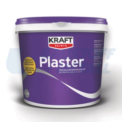 Полимерна драскана мазилка KRAFT Plaster К15, 25 кг прозрачен