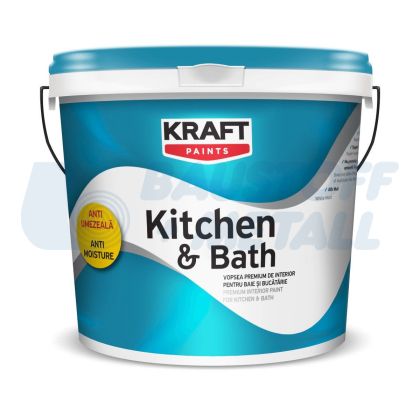 Интериорна латексова боя Kraft Kitchen & Bath бял 1 л