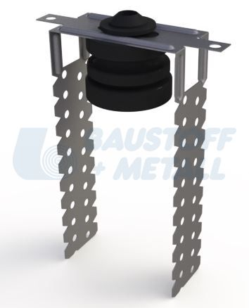 Директен окачвач с гумен демпфер БМ 125 мм, 1 бр