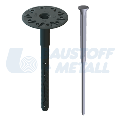Дюбел за топлоизолация с пластмасов пирон 10/140, 1 бр