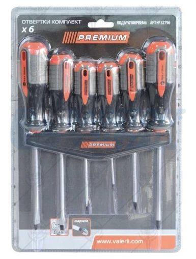Отвертки трикомпонентни Premiun комплект 6 броя