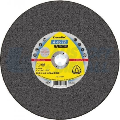 Klingspor A46 TZ Spec 230x1.9x22.23 мм рязане на стомана, 1 брой