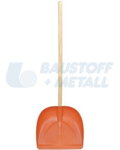 Гребло за сняг оранжево РР огънато 37 см с дръжка 1 брой