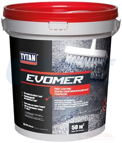 Битумен грунд Tytan Evomer primer черен 9 кг