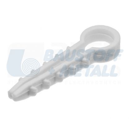 Дюбел-скоба за кабели до Ø8 USMO-8 RAL 9010 бял 100 бр