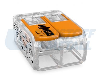 Бърза връзка 2 х 0,2 - 4 мм² WAGO за гъвкав проводник, пакет 10 бр.