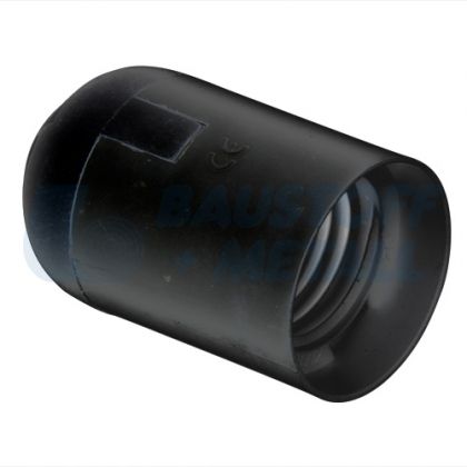 Фасонка пластм. E27 гладка черна UltraLux