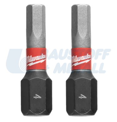 Накрайници HEX4 x 25 мм Milwaukee SHOCKWAVE™ IMPACT DUTY 2 бр