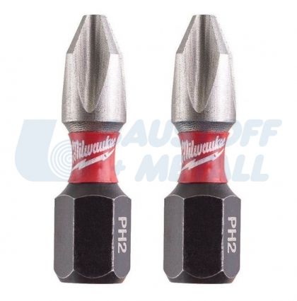 Накрайници PH2 x 25 мм Milwaukee SHOCKWAVE™ IMPACT DUTY 2 бр