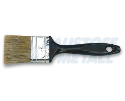 Четка с пластмасова дръжка 75 мм. / 20 мм. бял косъм 60% tops