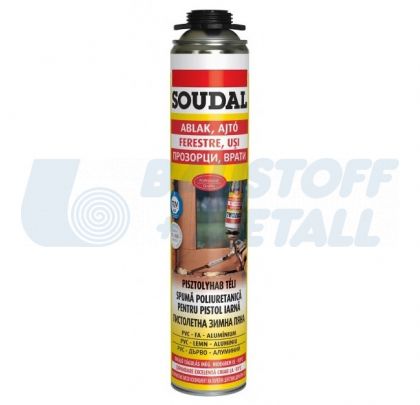 Полиуретанова пяна пистолетна зимна Soudal 750 мл