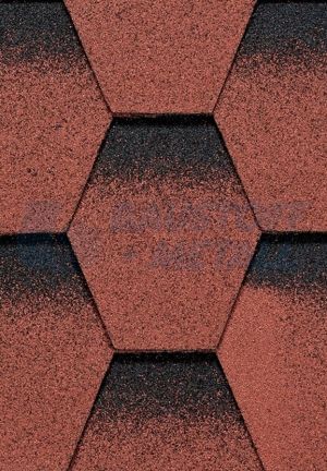 Битумни керемиди BTM Galaxy Modern, цвят червен, пакет 2,52 м²