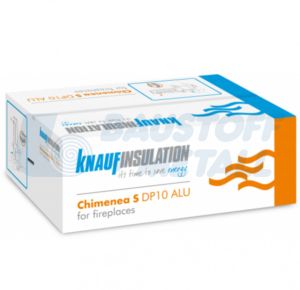 Каменна вата за камини с алуминиево фолио Knauf DP 10 Alu, 1000/600 мм, 30 мм, λ= 0,035, пакет 7.2 м²