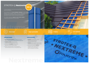 Дифузна покривна паропропусклива мембрана Strotex Nextreme 2K, 200гр, 1,5х50м, ролка 75м²
