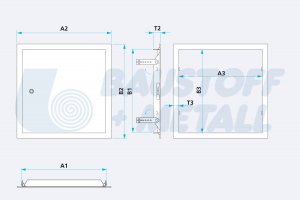 Ревизионен отвор RUG Softline бял 250x300x29мм RAL 9016 ревизионна вратичка произведено в Германия