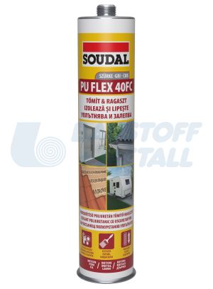 Полиуретанов уплътнител Soudal PU Flex 40FC сив 300 мл
