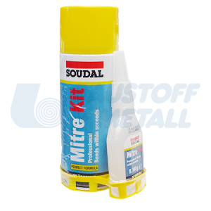 Двукомпонентно цианоакрилатно лепило + Активатор Soudal Mitre Kit 100 + 400 мл