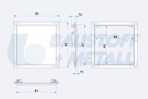 Ревизионен отвор RUG AluPlana 300x300 12.5мм ревизионна вратичка производство Германия