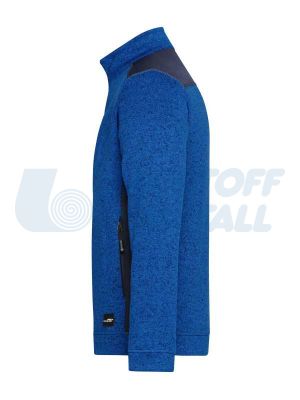 Полар Jacke James&Nicholson royal/navy JN862 син M с лого Baustoff+Metall