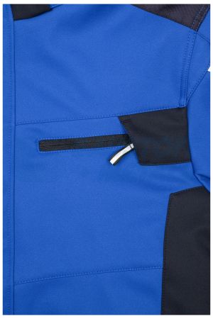 Зимно яке Jacke James&Nicholson royal/navy JN824 3XL с лого Baustoff+Metall