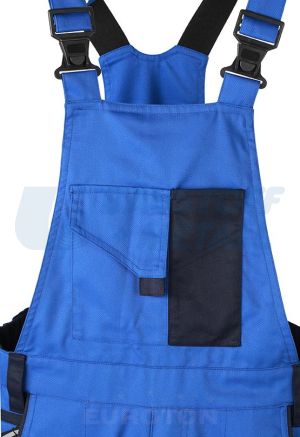 Полугащеризон James&Nicholson JN833 син N52 с лого Baustoff+Metall