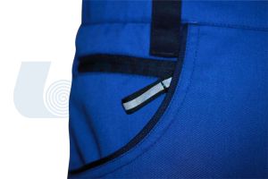 Полугащеризон James&Nicholson JN833 син N52 с лого Baustoff+Metall