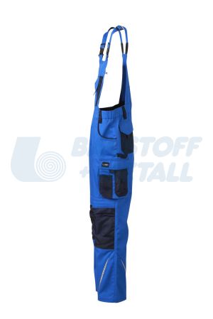 Полугащеризон James&Nicholson JN833 син N54 с лого Baustoff+Metall