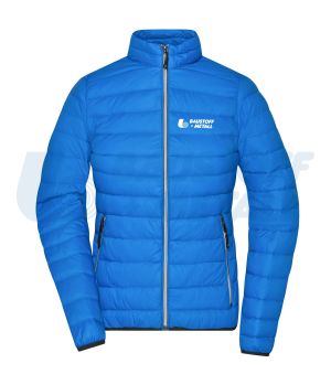 Дамско пухено яке James&Nicholson цвят син cobalt/silver JN1139 размер S