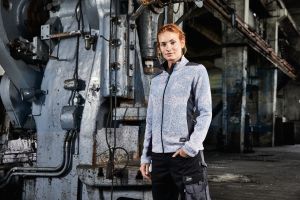 Дамски Полар Jacke James&Nicholson син royal/navy JN861 размер M с лого Baustoff+Metall