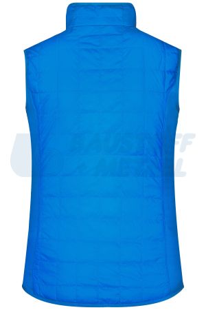 Дамски Елек-жилетка James&Nicholson цвят син cobalt/silver JN1113 размер L с лого Baustoff+Metall