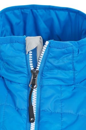 Дамски Елек-жилетка James&Nicholson цвят син cobalt/silver JN1113 размер M с лого Baustoff+Metall